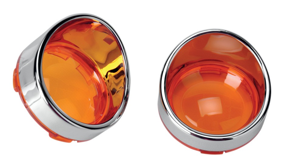  Drag Specialties Visor Style Deuce Turn Signal Lenses For Harley 2000-2018
