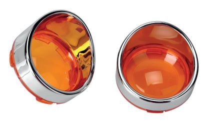  Drag Specialties Visor Style Deuce Turn Signal Lenses For Harley 2000-2018
